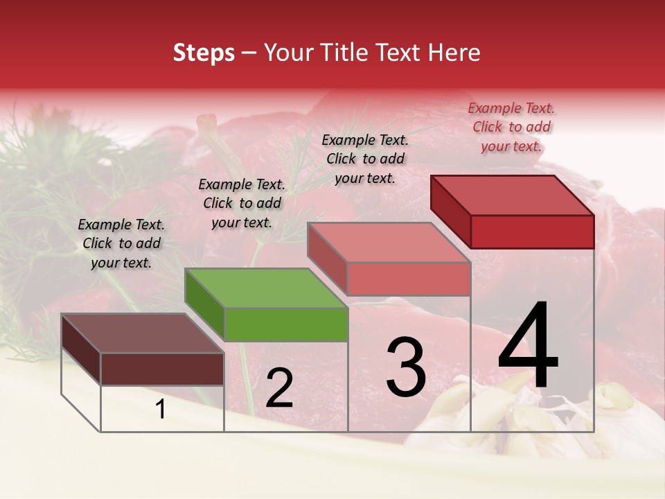 Pieces Cow Isolated PowerPoint Template