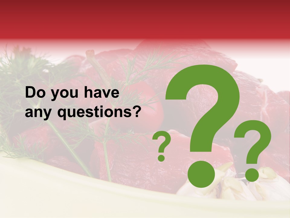 Pieces Cow Isolated PowerPoint Template