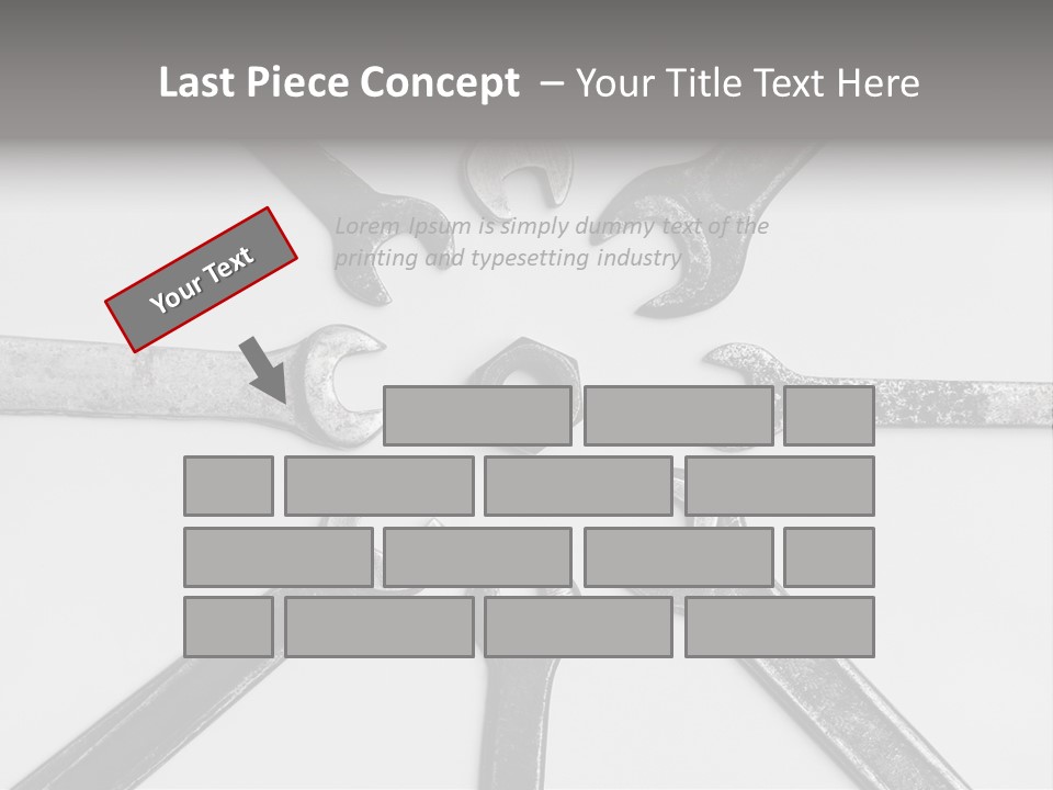 Grunge Allegory Screw PowerPoint Template