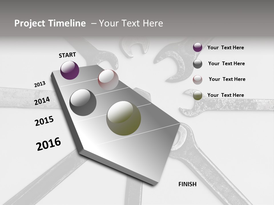 Grunge Allegory Screw PowerPoint Template