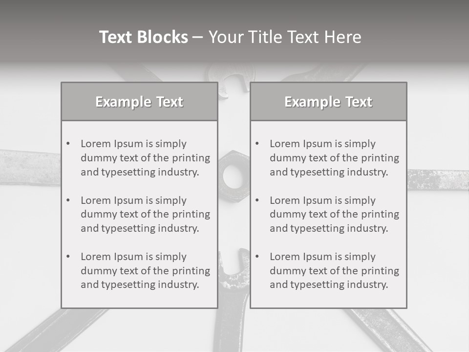 Grunge Allegory Screw PowerPoint Template