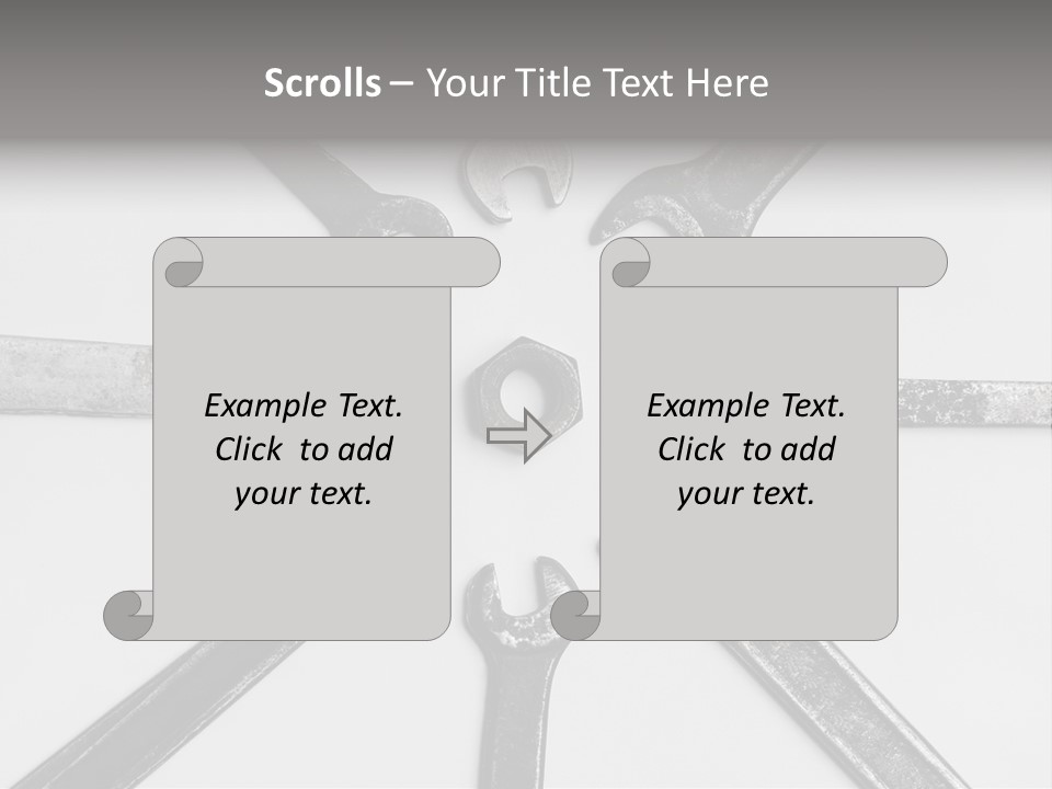 Grunge Allegory Screw PowerPoint Template