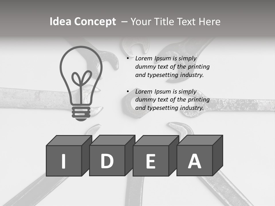 Grunge Allegory Screw PowerPoint Template