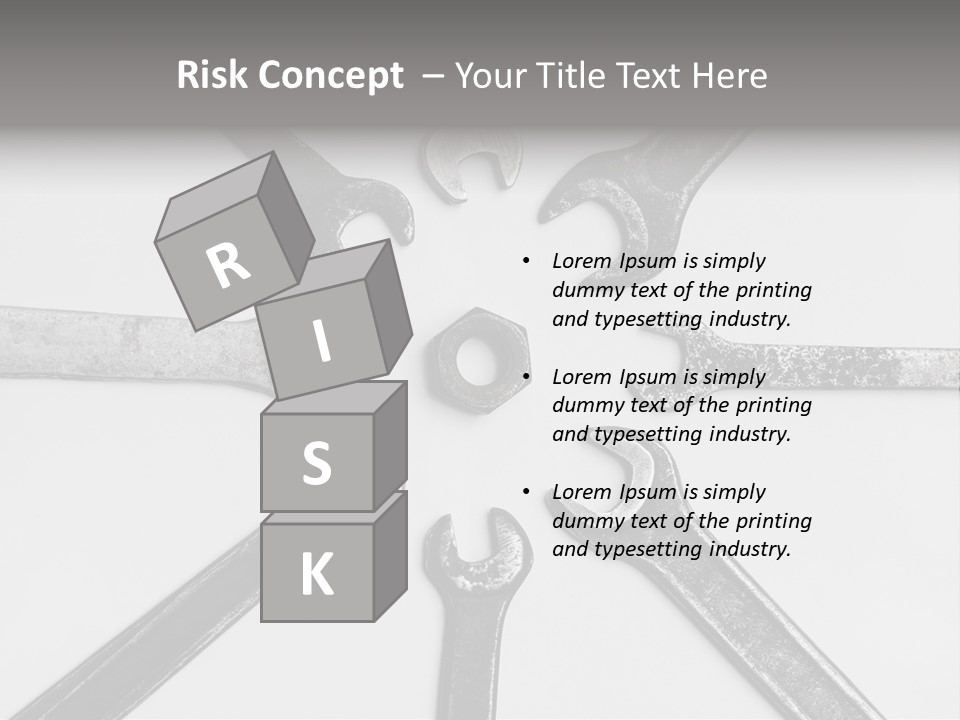 Grunge Allegory Screw PowerPoint Template