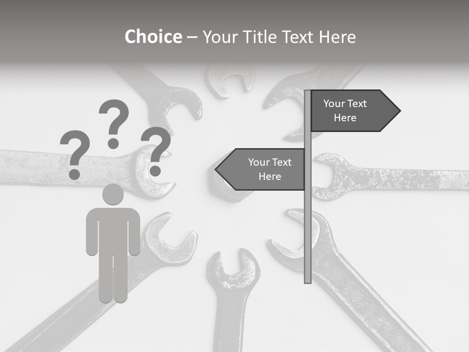 Grunge Allegory Screw PowerPoint Template