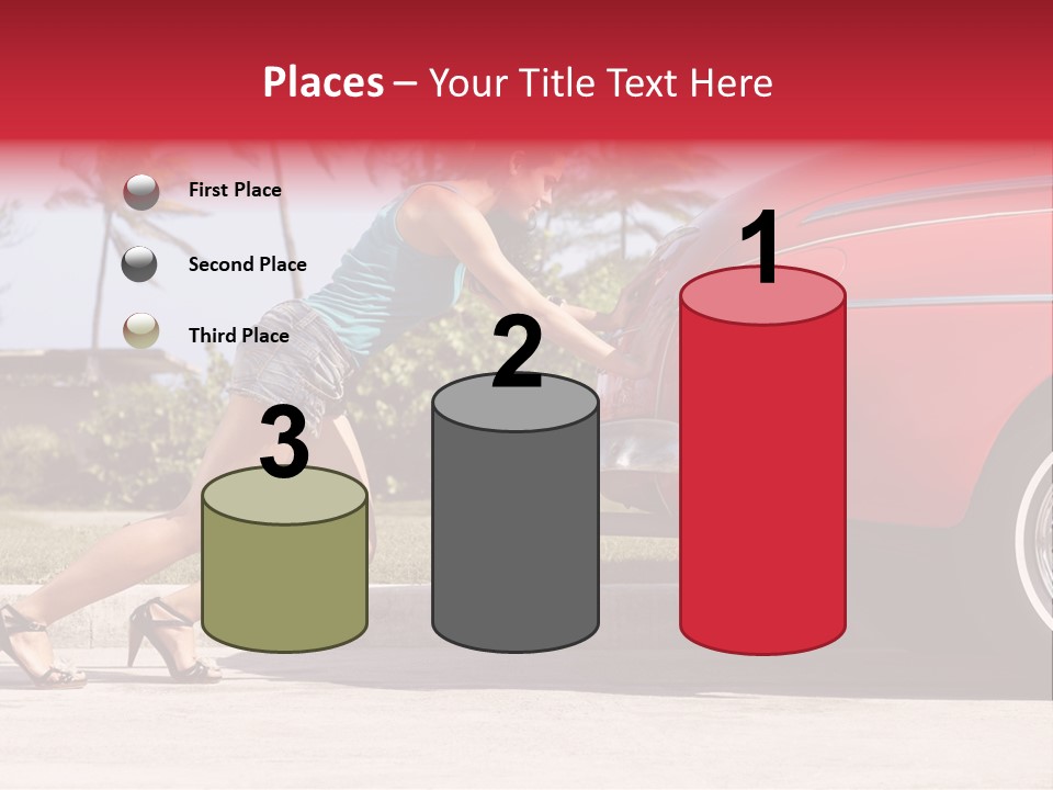 Red Street Broken Down PowerPoint Template