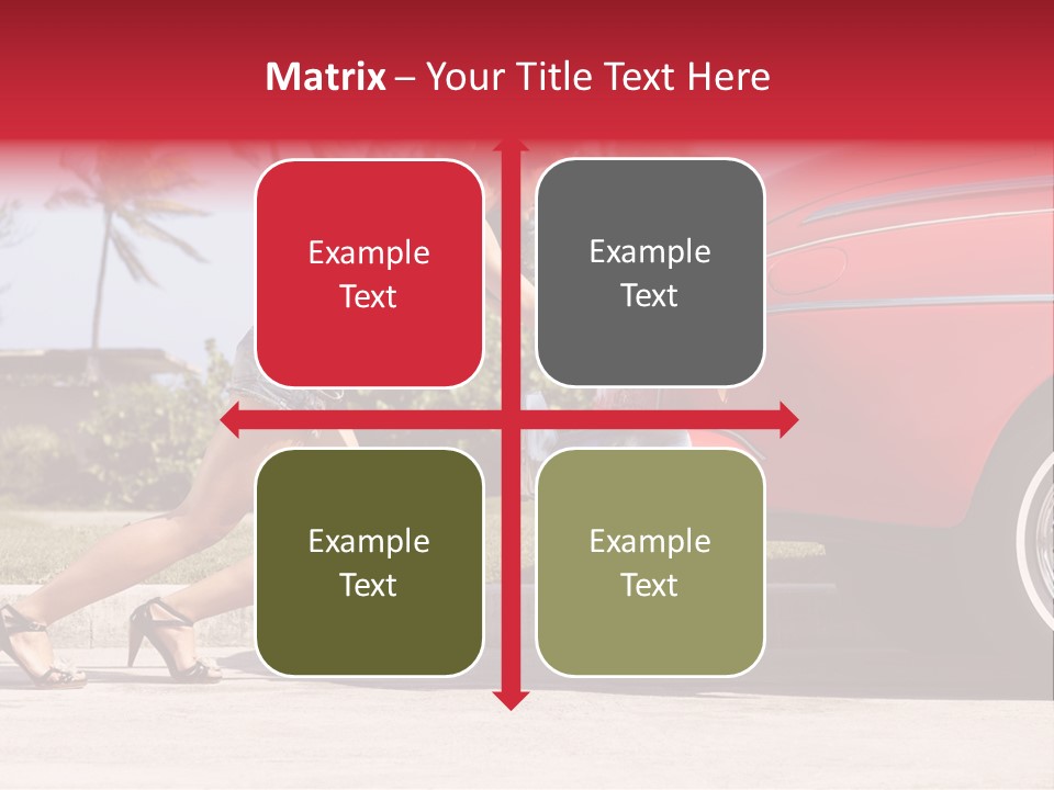 Red Street Broken Down PowerPoint Template