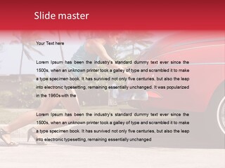 Red Street Broken Down PowerPoint Template