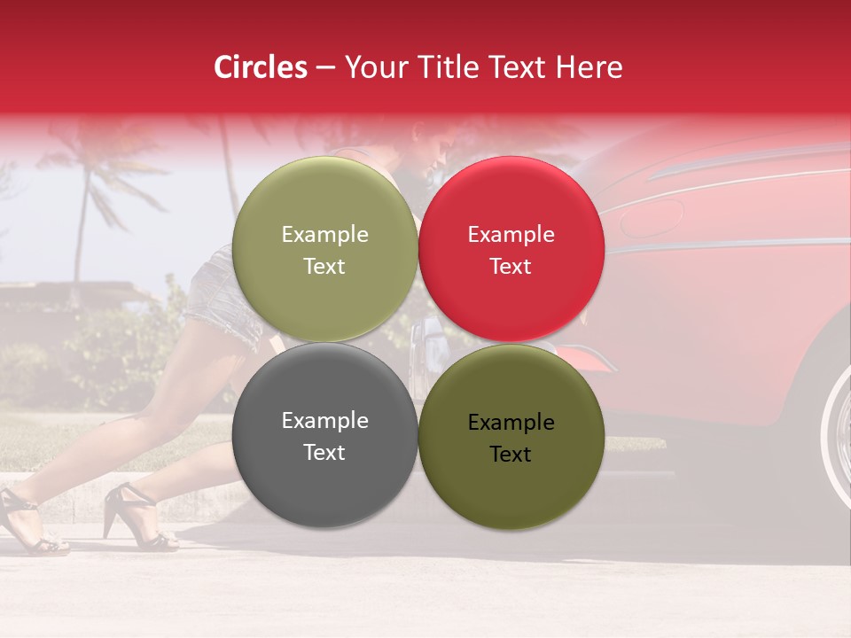 Red Street Broken Down PowerPoint Template