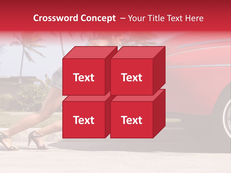 Red Street Broken Down PowerPoint Template