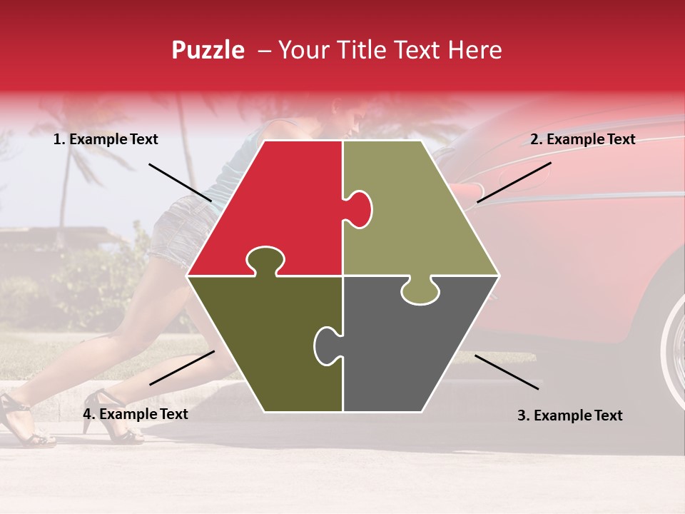 Red Street Broken Down PowerPoint Template