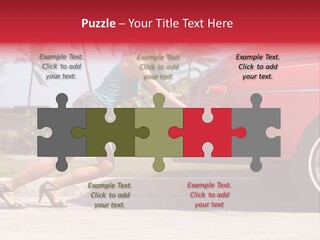 Red Street Broken Down PowerPoint Template