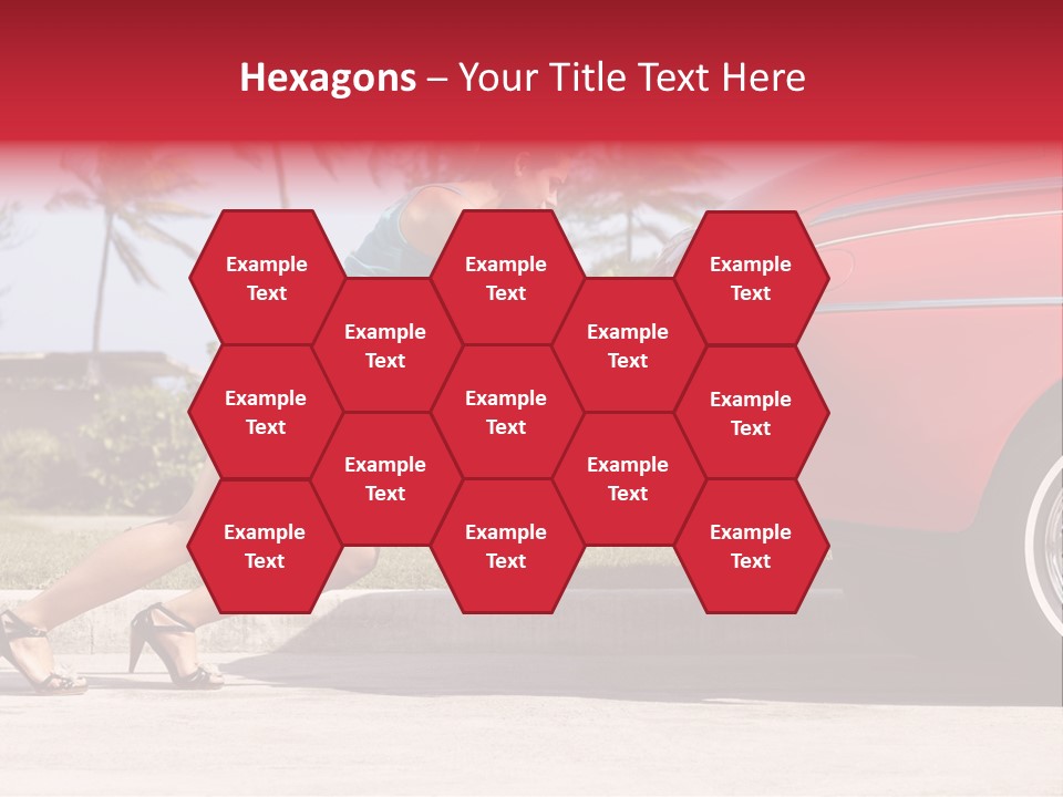Red Street Broken Down PowerPoint Template
