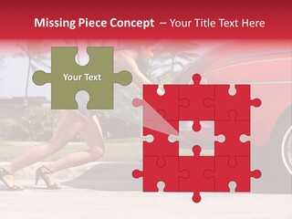 Red Street Broken Down PowerPoint Template