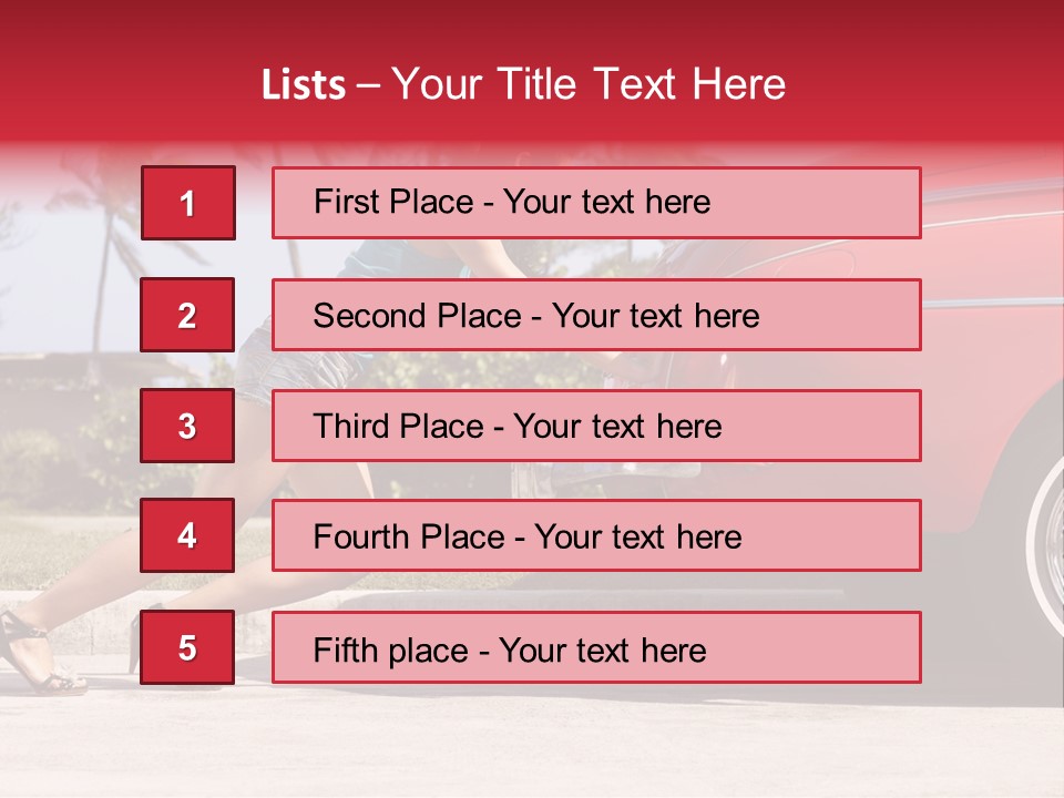 Red Street Broken Down PowerPoint Template