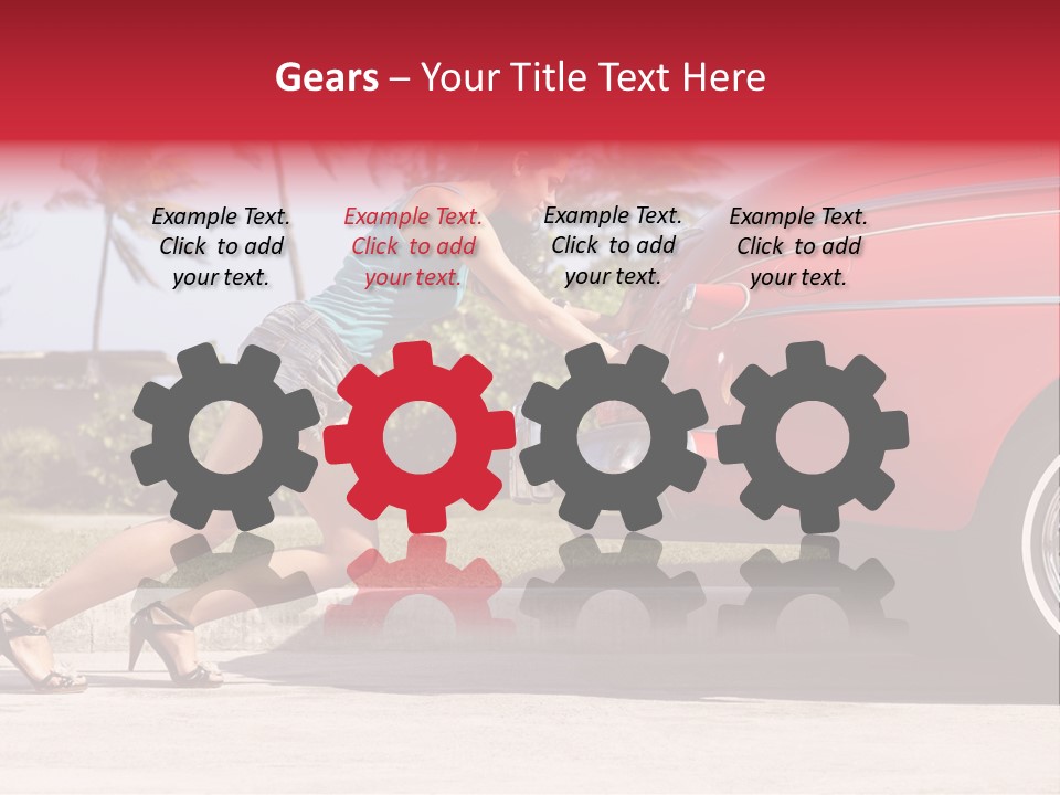 Red Street Broken Down PowerPoint Template