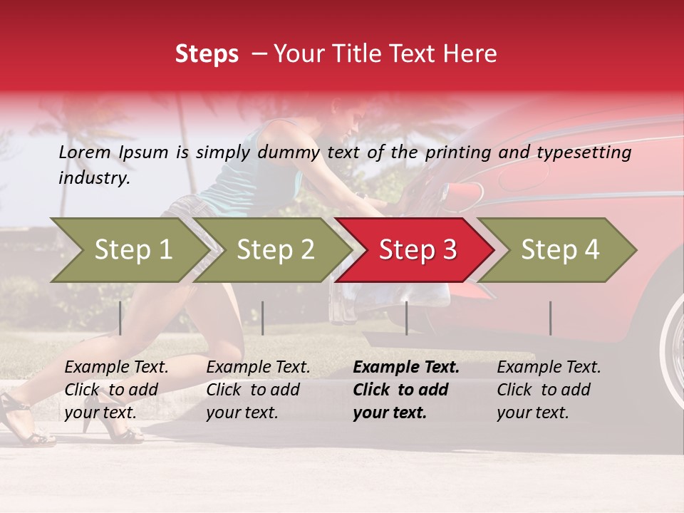 Red Street Broken Down PowerPoint Template