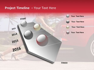 Red Street Broken Down PowerPoint Template