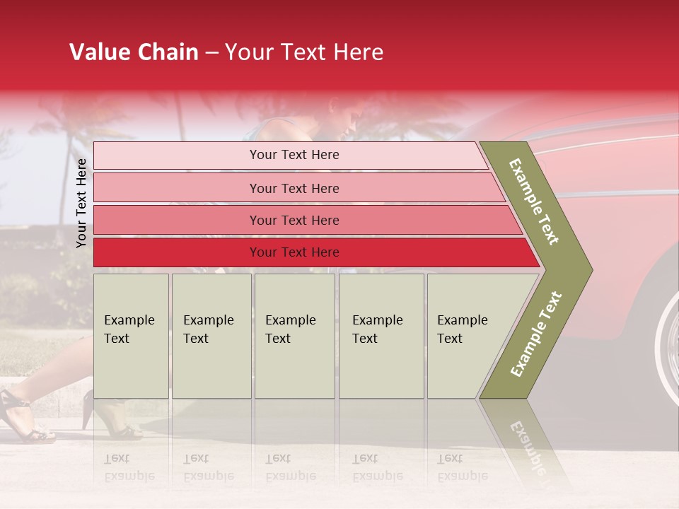 Red Street Broken Down PowerPoint Template