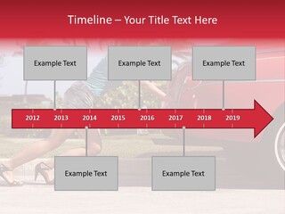 Red Street Broken Down PowerPoint Template