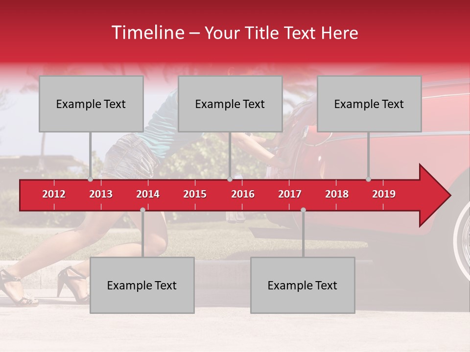 Red Street Broken Down PowerPoint Template