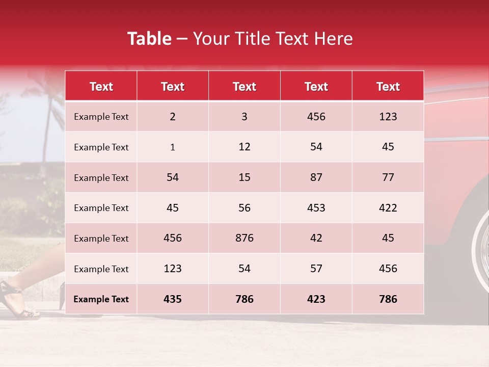 Red Street Broken Down PowerPoint Template