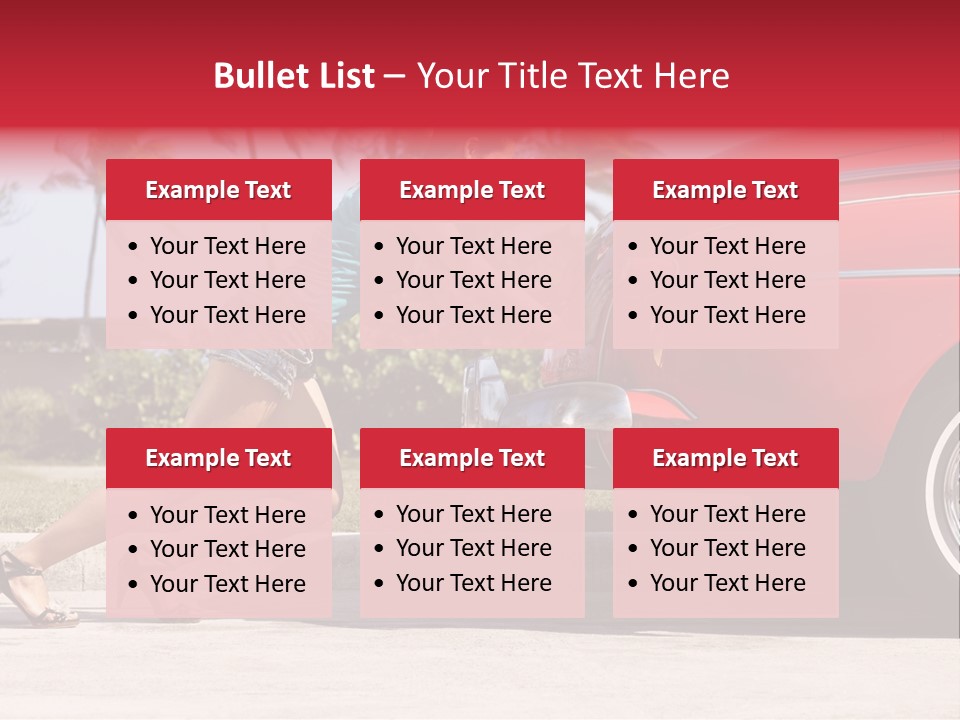 Red Street Broken Down PowerPoint Template