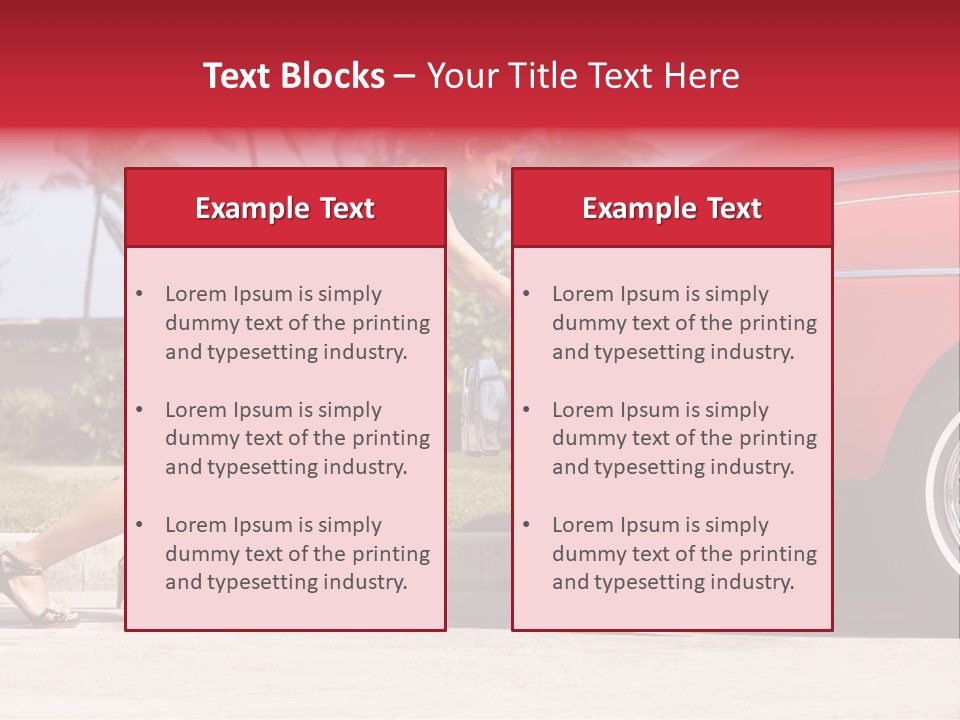 Red Street Broken Down PowerPoint Template