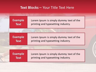 Red Street Broken Down PowerPoint Template