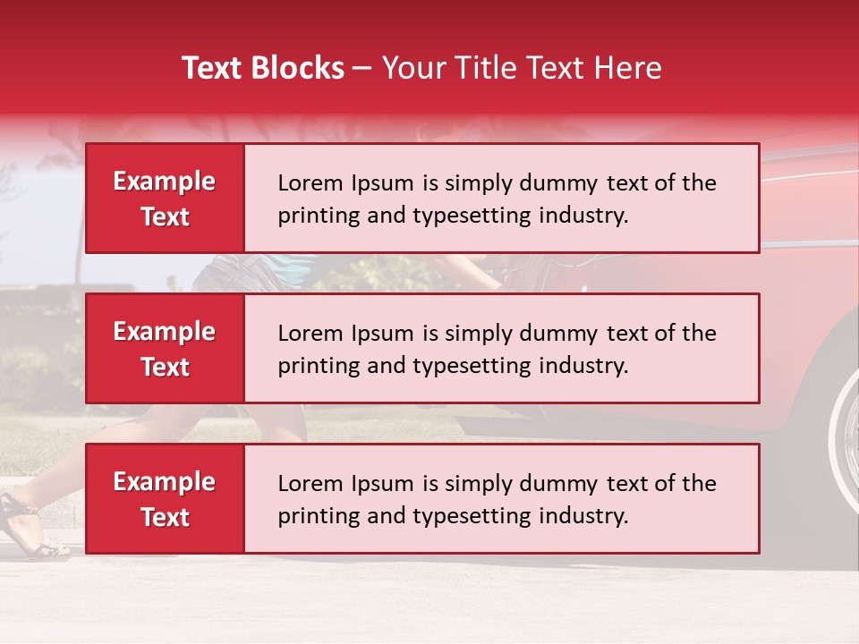 Red Street Broken Down PowerPoint Template