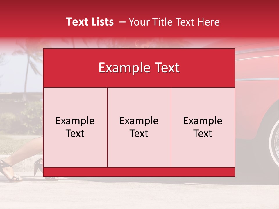 Red Street Broken Down PowerPoint Template