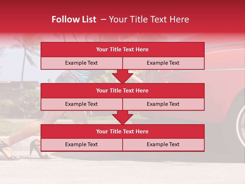 Red Street Broken Down PowerPoint Template