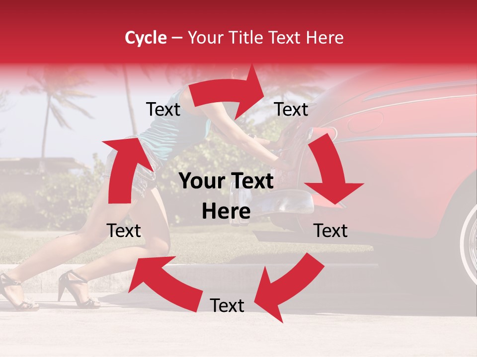 Red Street Broken Down PowerPoint Template