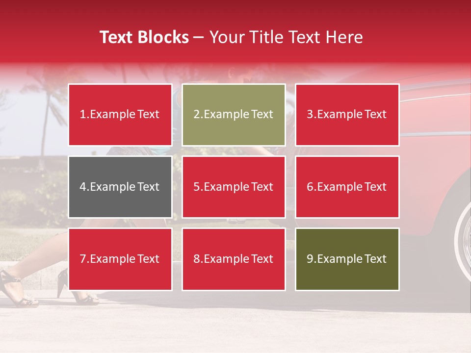 Red Street Broken Down PowerPoint Template