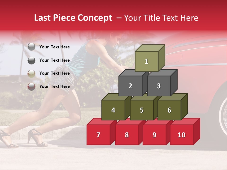 Red Street Broken Down PowerPoint Template