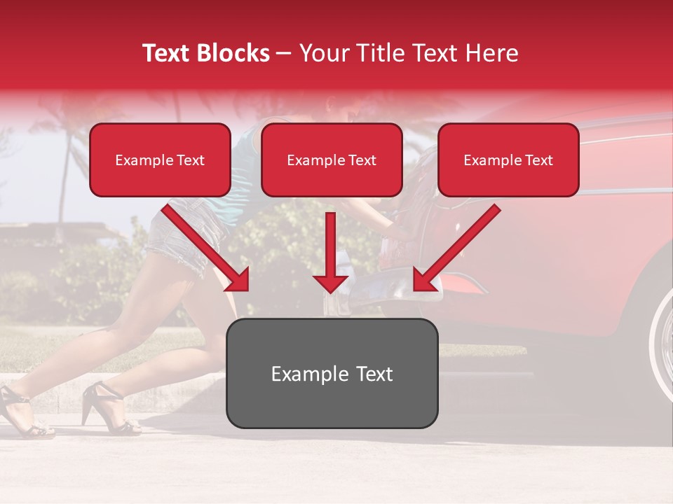 Red Street Broken Down PowerPoint Template