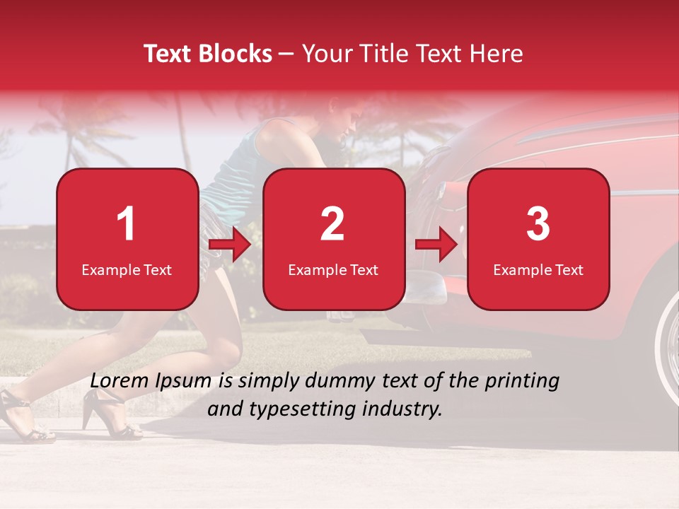 Red Street Broken Down PowerPoint Template
