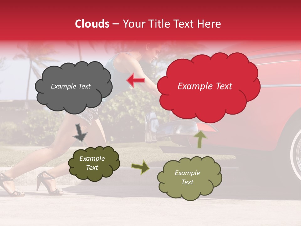 Red Street Broken Down PowerPoint Template