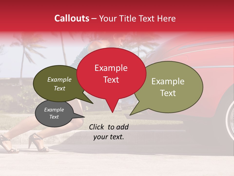 Red Street Broken Down PowerPoint Template