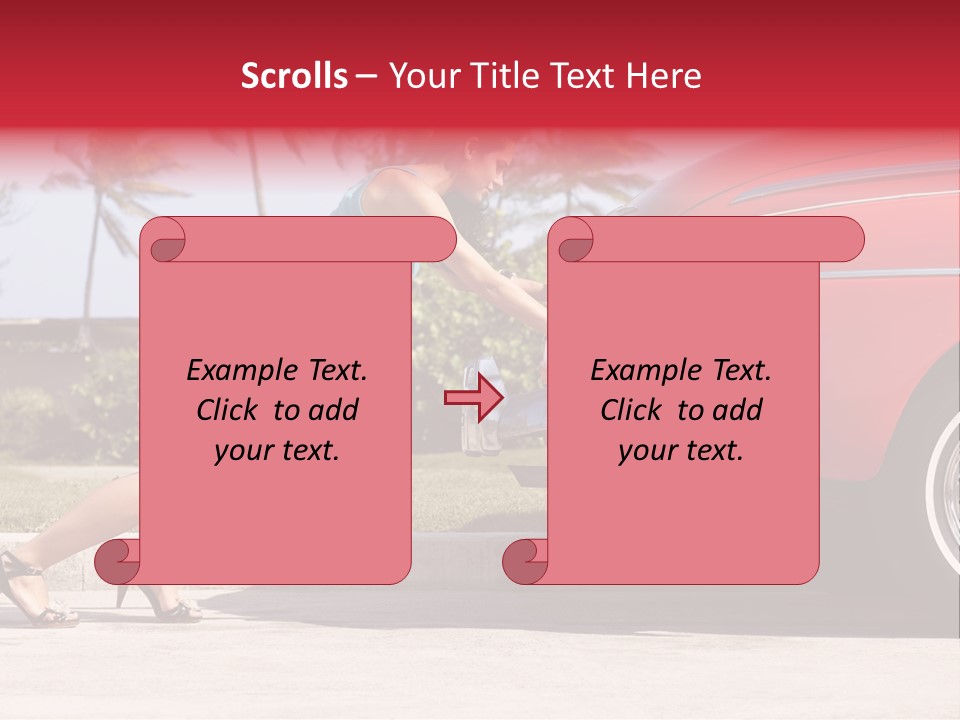 Red Street Broken Down PowerPoint Template