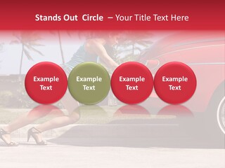 Red Street Broken Down PowerPoint Template