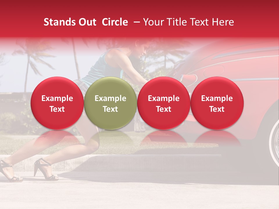 Red Street Broken Down PowerPoint Template