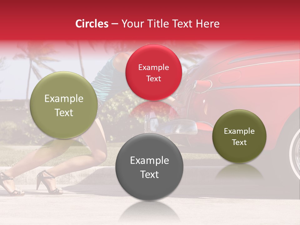 Red Street Broken Down PowerPoint Template