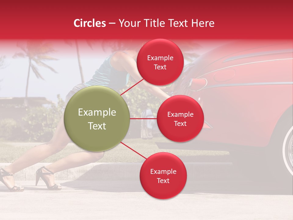 Red Street Broken Down PowerPoint Template