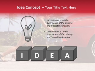 Red Street Broken Down PowerPoint Template