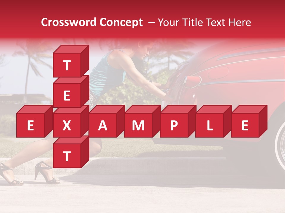 Red Street Broken Down PowerPoint Template
