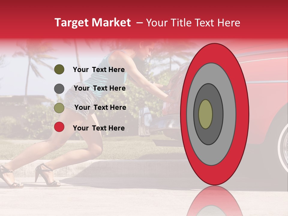 Red Street Broken Down PowerPoint Template