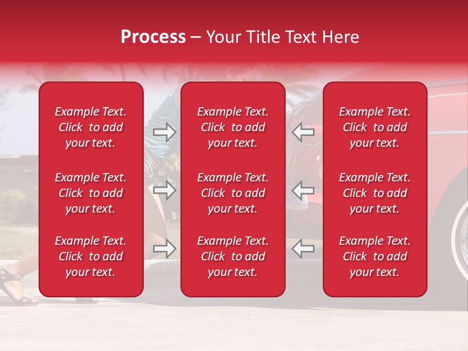 Red Street Broken Down PowerPoint Template