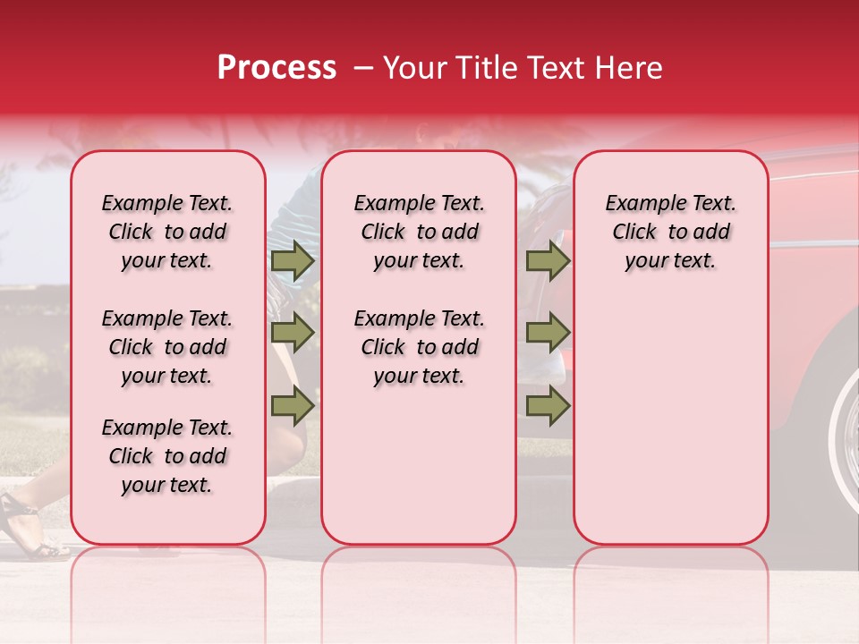 Red Street Broken Down PowerPoint Template