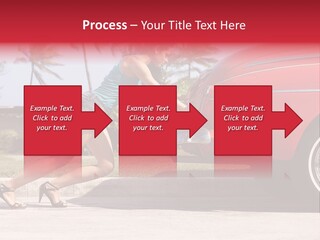 Red Street Broken Down PowerPoint Template